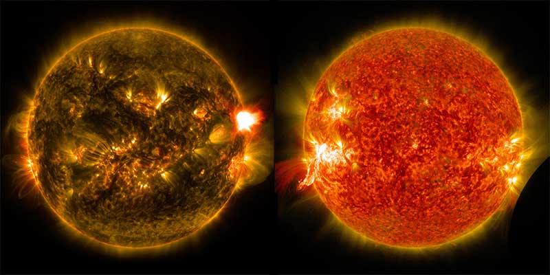 Solar flare images