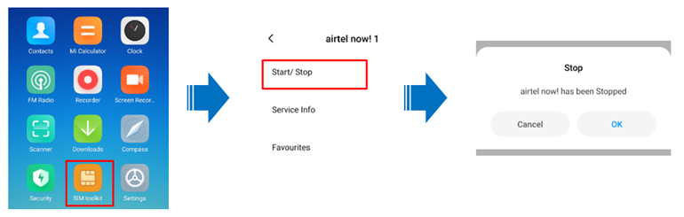 stop Airtel flash message